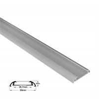 Profil aluminiu,pentru banda LED, aparent, OVAL, lat, 1m